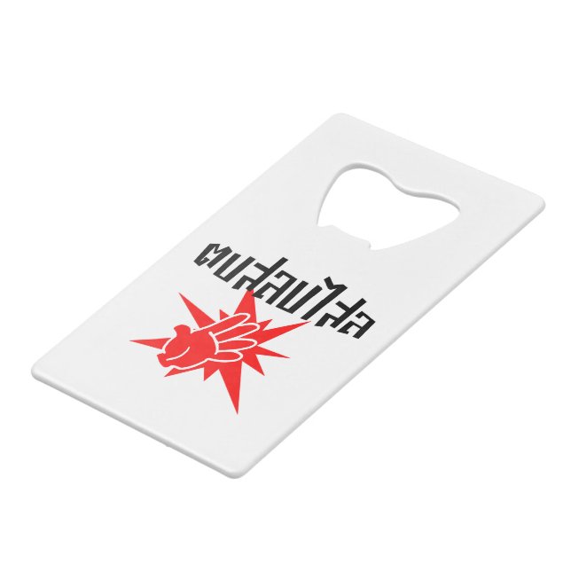 Slap You Alberne Ō Dop Salop Salai in Thai Script  Geldbeutel Flaschenöffner (Vorderseite Schrägansicht)