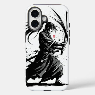 Slash of the Wind: The Ink Samurai 「風を斬る — 墨の侍」 iPhone 16 Hülle