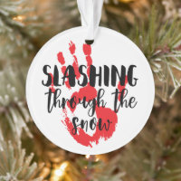 Slasher Horror Zitat Bloody Hand Weihnachten