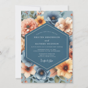 Slate Amber Erntehochzeit Einladung
