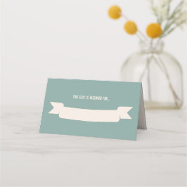 Slate Blue Bird Song Wedding Platzkarte