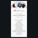 Slate Blue Burgundy White Ivory Bluoral Wedding  Programm<br><div class="desc">Hochzeitskalender mit Spätbrunnen,  Burgund,  Weißem Elfenbein mit Blumenmotiven,  mit edlem Bordeaux,  Schiefer,  staubblauer Farbe,  Elfenbein-Rose,  Peony-Blume und staubigen grünen Eukalyptus-Blätter. Bitte kontaktieren Sie mich für weitere Hilfe bei der Anpassung oder wenn Sie ein anderes Produkt benötigen</div>