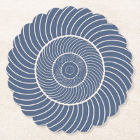 Slate blue creme spiralSchnecke Fibonacci nautisch