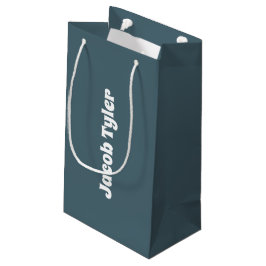 Slate Blue Customizable Gift Bag Kleine Geschenktüte