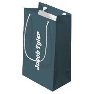 Slate Blue Customizable Gift Bag Kleine Geschenktüte