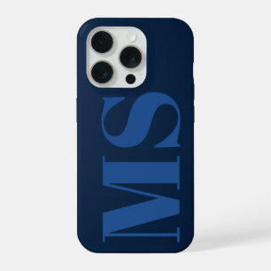 Slate Blue Minimal Monogram Case-Mate iPhone-Hülle iPhone 15 Pro Hülle