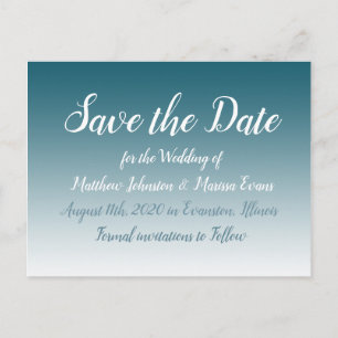Slate Blue Personalisiert Save the Date Postkarte