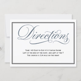 Slate Blue Script Wedding Directors Enclosure Einladung