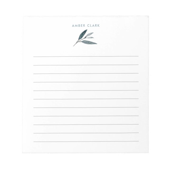 Slate Botanicals Themed | Linde Notizblock (Vorderseite)