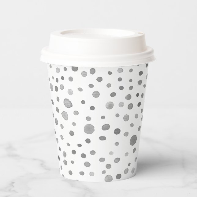 Slate Confetti Aquarelltöne Papier Cup Pappbecher (Vorderseite)