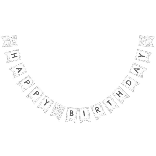 Slate Confetti Wasserfarbe Punkte Jagdflagge Wimpelkette (Alle)