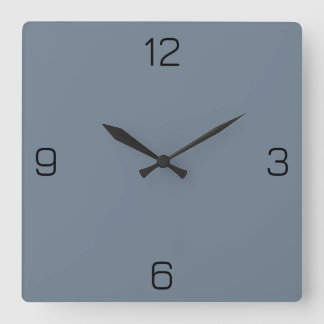 Slate Gray 708090 Color - Option zum Hinzufügen vo Quadratische Wanduhr