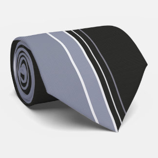 Slate Gray & Black Pinstriped Krawatte