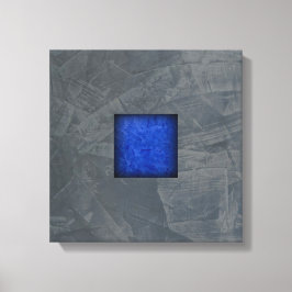 Slate Gray Dark Blue Modern Art Leinwanddruck