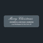 Slate Gray Merry Christmas Message Family Sheet<br><div class="desc">Erleben Sie dieses moderne,  elegante Retourenlabel. Diese Vorlage kann an alle beruflichen Beruf angepasst werden.</div>