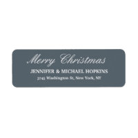 Slate Gray Merry Christmas Message Family Sheet