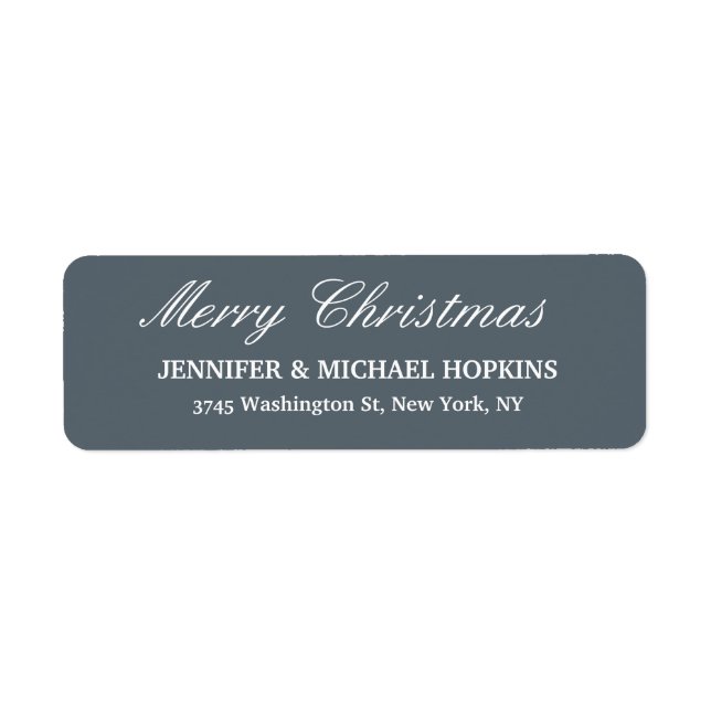 Slate Gray Merry Christmas Message Family Sheet (Vorne)