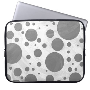 Slate Gray Polka Dot Pattern Laptopschutzhülle