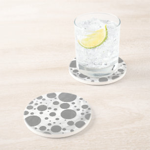 Slate Gray Polka Dot Pattern Sandstein Untersetzer