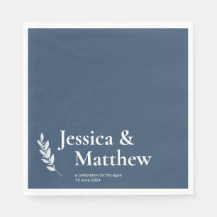 Slate Gray Rustic Chic Wedding Serviette