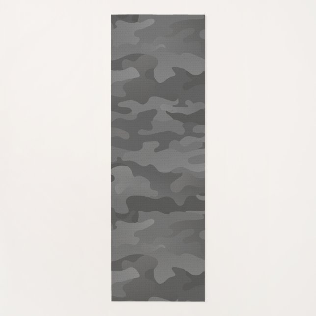 Slate Gray Stealth Camouflage Yoga Yogamatte (Vorderseite)