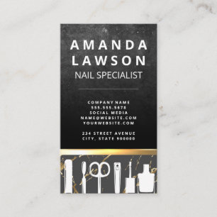 Slate Rock   Gold-Metallic-Trimm   Maniküre Visitenkarte