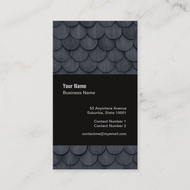 Slate Roof Tiler Slater Template Business Card Visitenkarte (Vorderseite)
