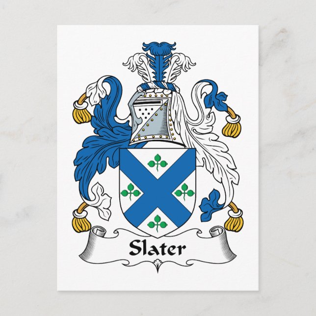 Slater Familienwappen Postkarte (Vorderseite)