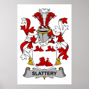 Slattery-Familienwappen Poster