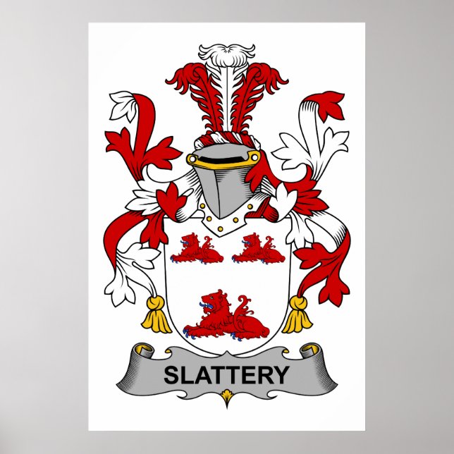 Slattery-Familienwappen Poster (Vorne)