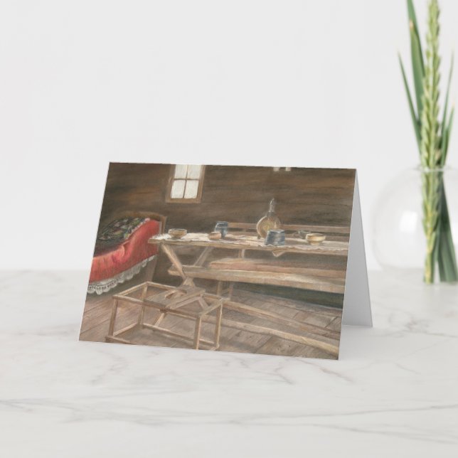 Slava Tisch und Schlafzimmer Feiertagskarte (Vorderseite)