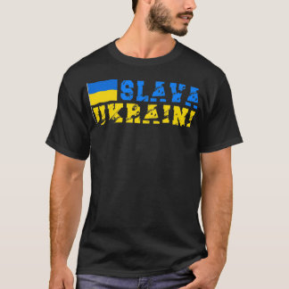 Slava Ukraine Unterstützung Ukraine Flaggenstolz  T-Shirt