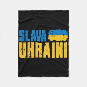 Slava Ukraini Ehre der Ukraine-Flagge Ukrainische Fleecedecke