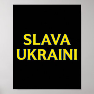 Slava Ukraini – Fette ukrainische Farben Unterstüt Poster