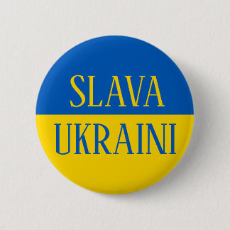 Slava Ukraini Glory to Ukraine flag pin Knapp Button