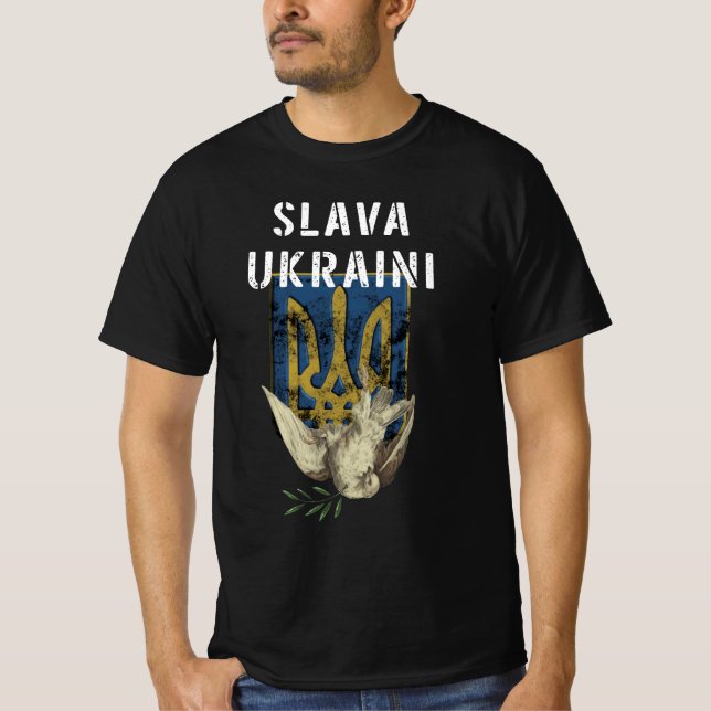 Slava Ukraini, glory to Ukraine T-Shirt (Vorderseite)