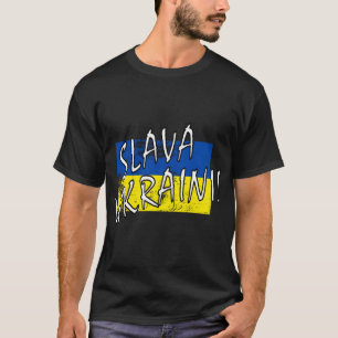 Slava Ukraini mit Flagge! T-Shirt