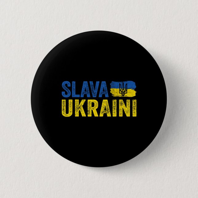 Slava Ukraini Ruhm der Ukraine1 Button (Vorderseite)