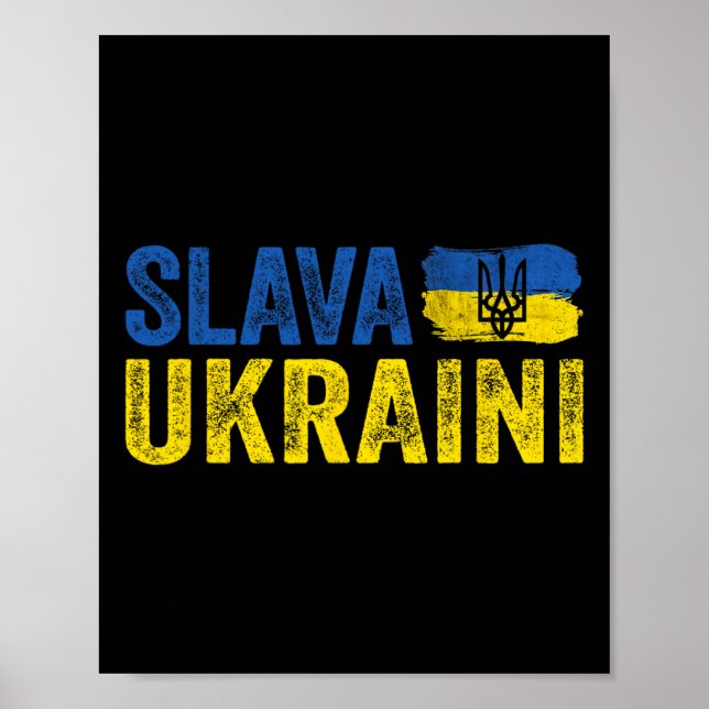 Slava Ukraini Ruhm der Ukraine1  Poster (Vorne)