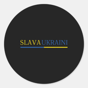 Slava Ukraini Ruhm der Ukraine 2 Runder Aufkleber