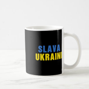 Slava Ukraini. Ruhm der Ukraine. Blau und Gelb U Kaffeetasse