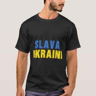 Slava Ukraini. Ruhm der Ukraine. Blau und Gelb U T-Shirt