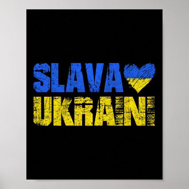 Slava Ukraini Ruhm der Ukraine  Poster (Vorne)