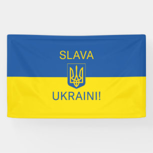 Slava Ukraini Ruhm Ukraine Krieg Friedenssymbol Pa Banner