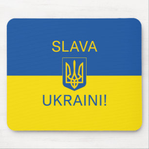 Slava Ukraini Ruhm Ukraine Krieg Friedenssymbol Pa Mousepad