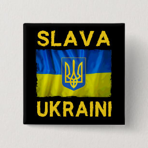 Slava Ukraini slava ukraina Flagge Button