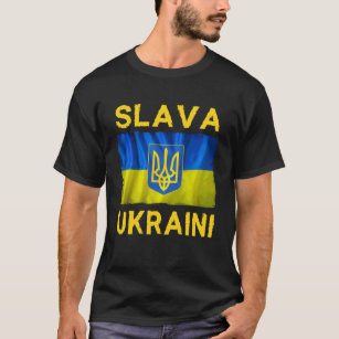 Slava Ukraini slava ukraina Flagge  T-Shirt