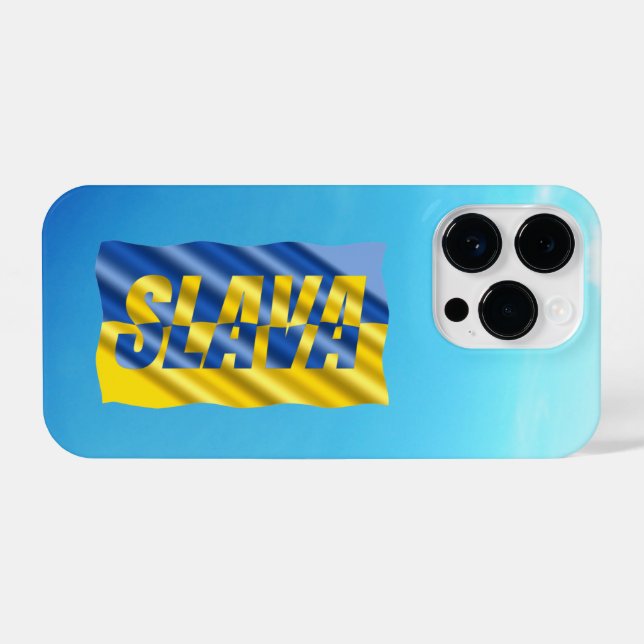 Slava Ukraini Slava Ukraine Ruhm an die Ukraine iPhone Hülle (Rückseite (Horizontal))