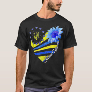 Slava Ukraini Sonnenblume Ukrainische Flagge Ich b T-Shirt