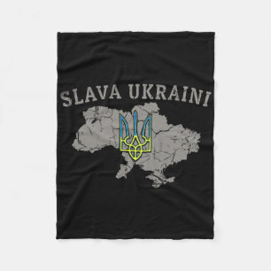 Slava Ukraini T-Shirt Ukraine Militär Ukrainisches Fleecedecke